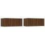 Muebles de TV 2 uds madera ingeniería roble marrón 80x30x30 cm de , Muebles TV - Ref: Foro24-820465, Precio: 94,97 €, Descuen...