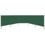 Paravientos de playa de 5 paneles tela verde 600x160cm de , Sombrillas - Ref: Foro24-47167, Precio: 83,28 €, Descuento: %