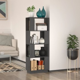 Estantería/divisor de espacios madera de pino gris 51x25x132 cm de , Librerías y estanterías - Ref: Foro24-814041, Precio: 39...