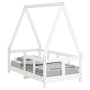 Estructura de cama para niños madera de pino blanco 70x140 cm de , Cunas y camas para niños - Ref: Foro24-834457, Precio: 114...