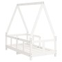 Estructura de cama para niños madera de pino blanco 70x140 cm de , Cunas y camas para niños - Ref: Foro24-834457, Precio: 114...