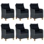 Juego de comedor para jardín de 7 piezas gris oscuro de vidaXL, Conjuntos de jardín - Ref: Foro24-3067852, Precio: 1,00 €, De...