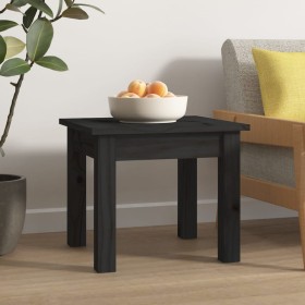 Mesa de centro de madera maciza de pino negro 35x35x30 cm de , Mesas de centro - Ref: Foro24-814223, Precio: 35,63 €, Descuen...