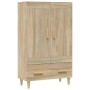 Aparador madera contrachapada color roble Sonoma 70x31x115 cm de , Aparadores - Ref: Foro24-812567, Precio: 94,45 €, Descuent...