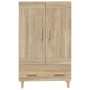 Aparador madera contrachapada color roble Sonoma 70x31x115 cm de , Aparadores - Ref: Foro24-812567, Precio: 94,45 €, Descuent...