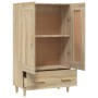 Aparador madera contrachapada color roble Sonoma 70x31x115 cm de , Aparadores - Ref: Foro24-812567, Precio: 94,45 €, Descuent...
