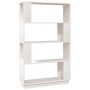 Estantería/divisor de espacios madera pino blanco 80x25x132 cm de , Librerías y estanterías - Ref: Foro24-814060, Precio: 85,...
