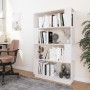 Estantería/divisor de espacios madera pino blanco 80x25x132 cm de , Librerías y estanterías - Ref: Foro24-814060, Precio: 85,...