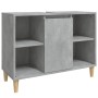 Armario de lavabo madera contrachapada gris hormigón 80x33x60cm de , Tocadores de baño - Ref: Foro24-821288, Precio: 78,37 €,...
