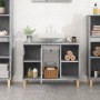 Armario de lavabo madera contrachapada gris hormigón 80x33x60cm de , Tocadores de baño - Ref: Foro24-821288, Precio: 78,37 €,...