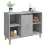 Armario de lavabo madera contrachapada gris hormigón 80x33x60cm de , Tocadores de baño - Ref: Foro24-821288, Precio: 78,37 €,...