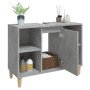 Armario de lavabo madera contrachapada gris hormigón 80x33x60cm de , Tocadores de baño - Ref: Foro24-821288, Precio: 78,37 €,...