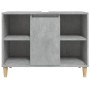 Armario de lavabo madera contrachapada gris hormigón 80x33x60cm de , Tocadores de baño - Ref: Foro24-821288, Precio: 78,37 €,...