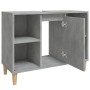 Armario de lavabo madera contrachapada gris hormigón 80x33x60cm de , Tocadores de baño - Ref: Foro24-821288, Precio: 78,37 €,...