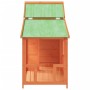 Caseta para perros madera maciza de pino marrón 143x60,5x109 cm de , Casetas y cercados para perros - Ref: Foro24-172261, Pre...