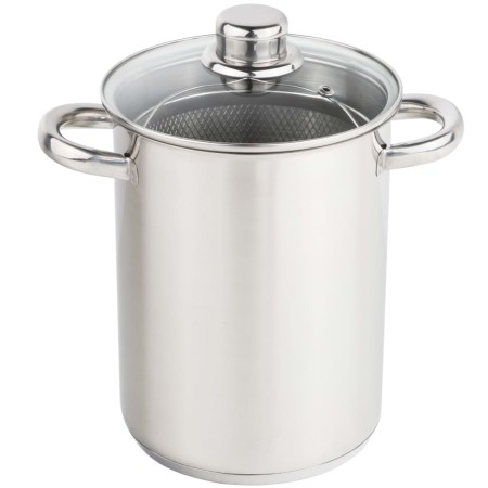 HI Olla para espárragos plateada 4 L de , Ollas altas - Ref: Foro24-429164, Precio: 29,69 €, Descuento: %