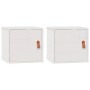 Armarios de pared 2 uds madera maciza pino blanco 31,5x30x30 cm de , Estantes y estanterías - Ref: Foro24-818358, Precio: 65,...