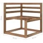 Garden pallet corner sofas 2 units brown impregnated pine by vidaXL, Modular outdoor sofas - Ref: Foro24-316192, Price: 65,52...