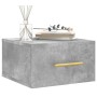 Mesitas de noche de pared 2 uds color gris hormigón 35x35x20 cm de , Taquillas y armarios de almacenamiento - Ref: Foro24-829...