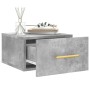 Mesitas de noche de pared 2 uds color gris hormigón 35x35x20 cm de , Taquillas y armarios de almacenamiento - Ref: Foro24-829...