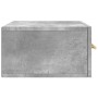 Mesitas de noche de pared 2 uds color gris hormigón 35x35x20 cm de , Taquillas y armarios de almacenamiento - Ref: Foro24-829...