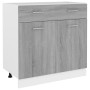 Armario inferior cocina “Lyon” contrachapada gris Sonoma de , Armarios de cocina - Ref: Foro24-815580, Precio: 99,10 €, Descu...
