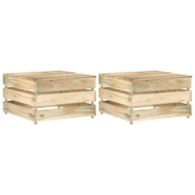 Mesas de palés para jardín 2 uds madera de pino impregnada de vidaXL, Sofás modulares de exterior - Ref: Foro24-316203, Preci...