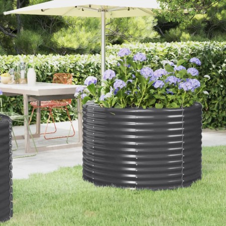 Jardinera arriate acero recubierto polvo antracita 100x100x68cm de , Maceteros y jardineras - Ref: Foro24-319056, Precio: 72,...