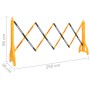 Barrera de tráfico plegable amarillo y negro 250x38x96 cm de , Señales de carretera y tráfico - Ref: Foro24-150988, Precio: 1...