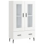 Aparador alto madera de ingeniería blanco brillo 69,5x31x115 cm de , Aparadores - Ref: Foro24-828318, Precio: 99,11 €, Descue...