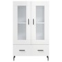Aparador alto madera de ingeniería blanco brillo 69,5x31x115 cm de , Aparadores - Ref: Foro24-828318, Precio: 99,11 €, Descue...