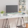 Soporte para TV/Elevador monitor cristal claro 90x30x13 cm de , Muebles TV - Ref: Foro24-244130, Precio: 99,33 €, Descuento: %