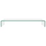 Soporte para TV/Elevador monitor cristal claro 90x30x13 cm de , Muebles TV - Ref: Foro24-244130, Precio: 99,33 €, Descuento: %