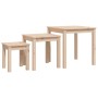 Mesas apilables 3 unidades madera maciza de pino de , Mesas auxiliares - Ref: Foro24-824973, Precio: 77,54 €, Descuento: %