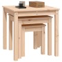 Mesas apilables 3 unidades madera maciza de pino de , Mesas auxiliares - Ref: Foro24-824973, Precio: 77,54 €, Descuento: %