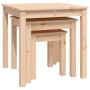 Mesas apilables 3 unidades madera maciza de pino de , Mesas auxiliares - Ref: Foro24-824973, Precio: 77,54 €, Descuento: %