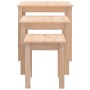 Mesas apilables 3 unidades madera maciza de pino de , Mesas auxiliares - Ref: Foro24-824973, Precio: 77,54 €, Descuento: %