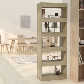 Estantería/divisor madera ingeniería roble Sonoma 60x30x166 cm de , Librerías y estanterías - Ref: Foro24-811676, Precio: 77,...