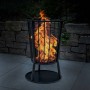 HI Brasero de jardín antichispas negro 40x61 cm de , Chimeneas - Ref: Foro24-429151, Precio: 66,19 €, Descuento: %