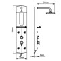 Panel de ducha 25x43x110 cm plateada de , Boquillas de chorro para bañeras y duchas - Ref: Foro24-151421, Precio: 189,74 €, D...
