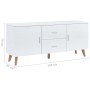 Aparador de MDF blanco 160x40x70 cm de , Aparadores - Ref: Foro24-247305, Precio: 234,76 €, Descuento: %