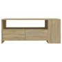 Mesa de centro madera de ingeniería roble Sonoma 102x55x42 cm de , Mesas de centro - Ref: Foro24-810920, Precio: 100,44 €, De...
