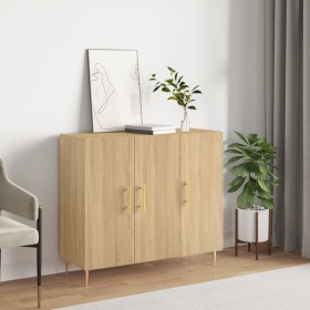 Aparador de madera de ingeniería roble Sonoma 90x34x80 cm de , Aparadores - Ref: Foro24-828095, Precio: 86,44 €, Descuento: %