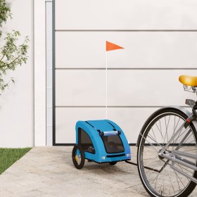 Remolque de bicicleta mascotas hierro tela Oxford azul de , Cochecitos para mascotas - Ref: Foro24-93953, Precio: 98,30 €, De...