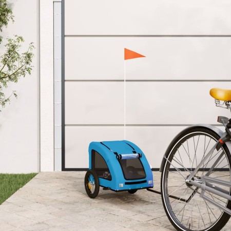 Remolque de bicicleta mascotas hierro tela Oxford azul de , Cochecitos para mascotas - Ref: Foro24-93953, Precio: 98,30 €, De...