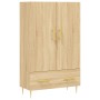 Aparador alto madera de ingeniería roble Sonoma 69,5x31x115 cm de , Aparadores - Ref: Foro24-828223, Precio: 90,76 €, Descuen...