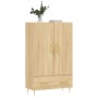 Aparador alto madera de ingeniería roble Sonoma 69,5x31x115 cm de , Aparadores - Ref: Foro24-828223, Precio: 90,76 €, Descuen...