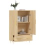 Aparador alto madera de ingeniería roble Sonoma 69,5x31x115 cm de , Aparadores - Ref: Foro24-828223, Precio: 90,76 €, Descuen...