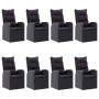 Juego de comedor para jardín de 9 piezas negro de vidaXL, Conjuntos de jardín - Ref: Foro24-3067905, Precio: 1,00 €, Descuent...