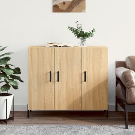 Aparador de madera de ingeniería roble Sonoma 90x34x80 cm de , Aparadores - Ref: Foro24-828119, Precio: 94,17 €, Descuento: %